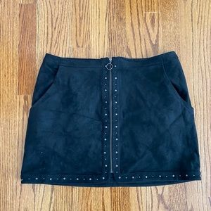 American Eagle black suede skirt